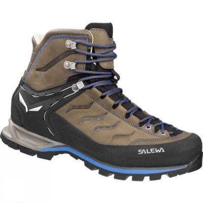 Botas Salewa Mountain Trainer Mid Leather Hombre Marrones / Azul Real Azules - Chile DHB752634